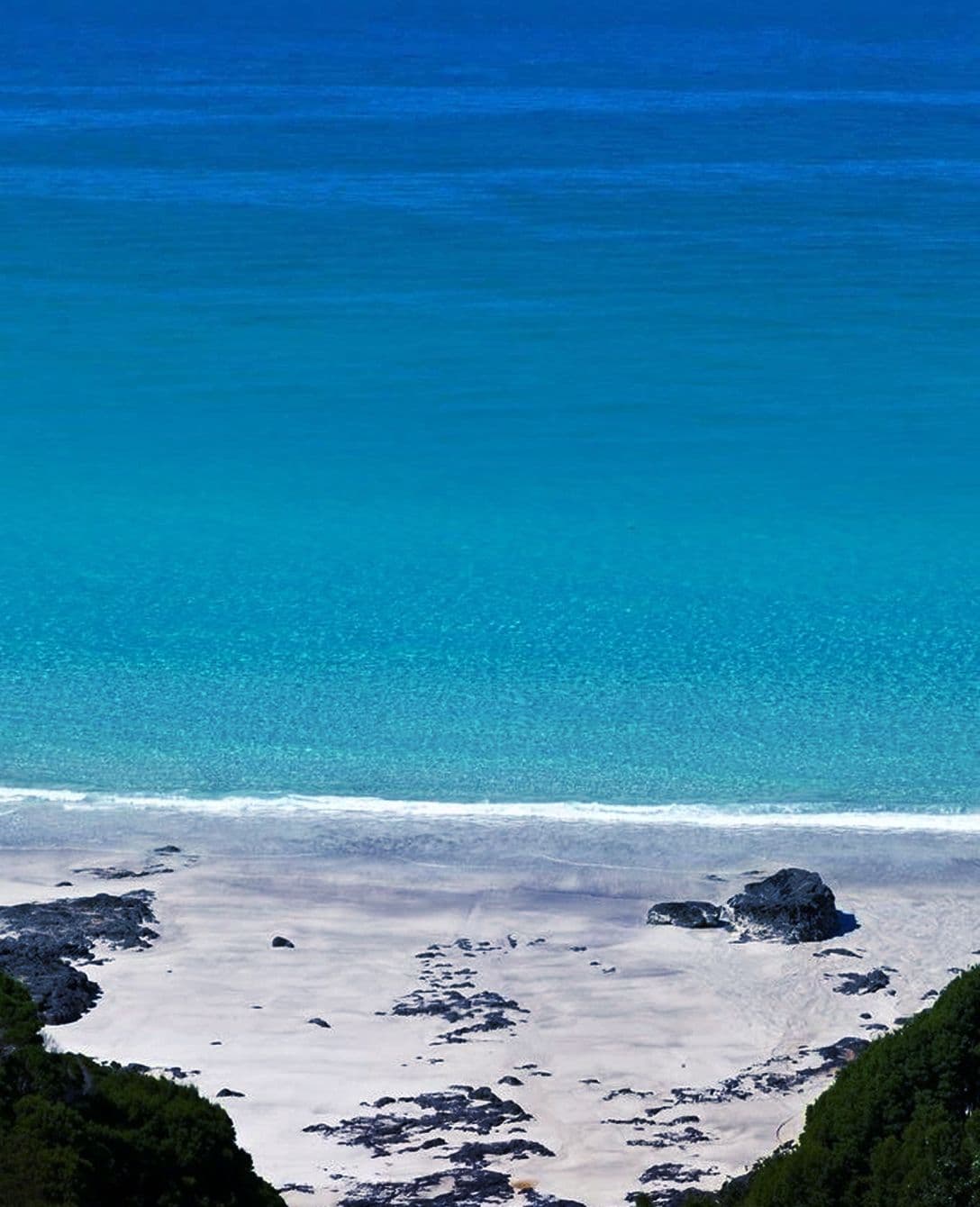 white sand, a long walk back, sand in every pocket.